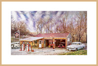 Vintage Gas Station/Pinup